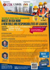 Read more about the article WORLD OSH DAY SEMINAR: INVEST IN OSH NOW! A NEW ROLE AND RESPONSIBILITIES OF LEADERS