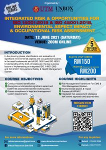 Read more about the article INTEGRATED RISK & OPPORTUNITIES FOR  ISO 14001:2015 & ISO 45001:2018, ENVIRONMENTAL ASPECT IMPACT & OCCUPATIONAL RISK ASSESSMENT