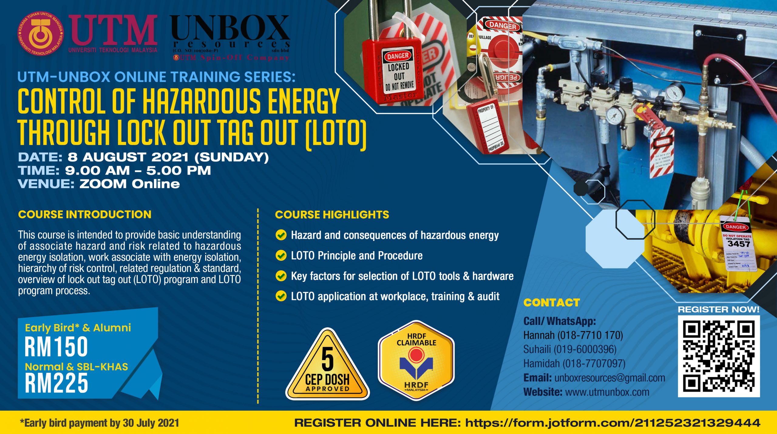 You are currently viewing CONTROL OF HAZARDOUS ENERGY THROUGH LOCK OUT TAG OUT TRAINING