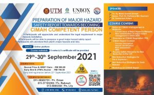 Read more about the article PREPARATION OF MAJOR HAZARD SAFETY REPORT TOWARDS BECOMING CIMAH COMPETENT PERSON