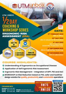 Read more about the article COACHING & WORKSHOP SERIES – ERGONOMIC RISK  ASSESSMENT (ERA)