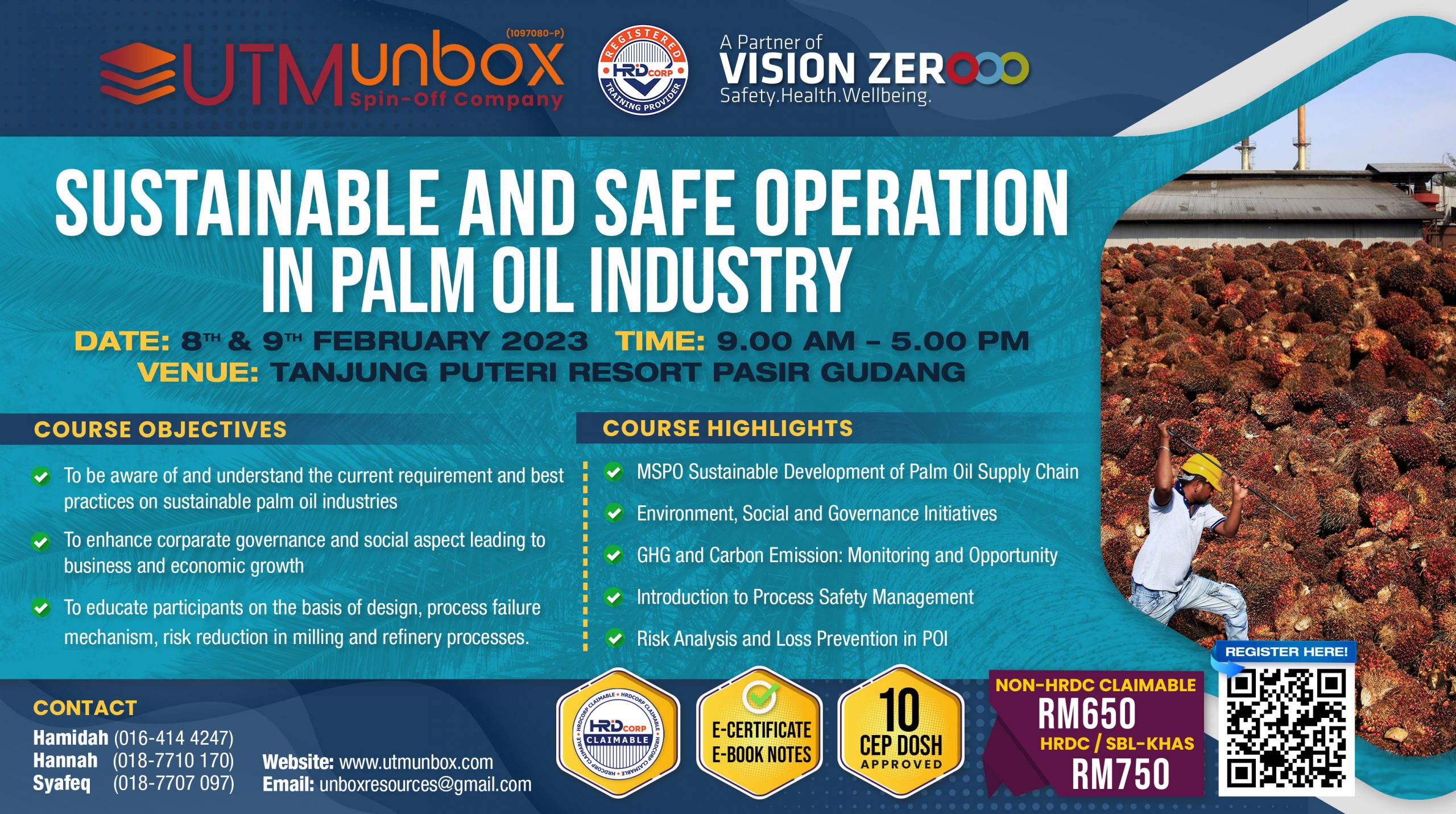 You are currently viewing SUSTAINABLE AND SAFE OPERATION IN PALM OIL INDUSTRY