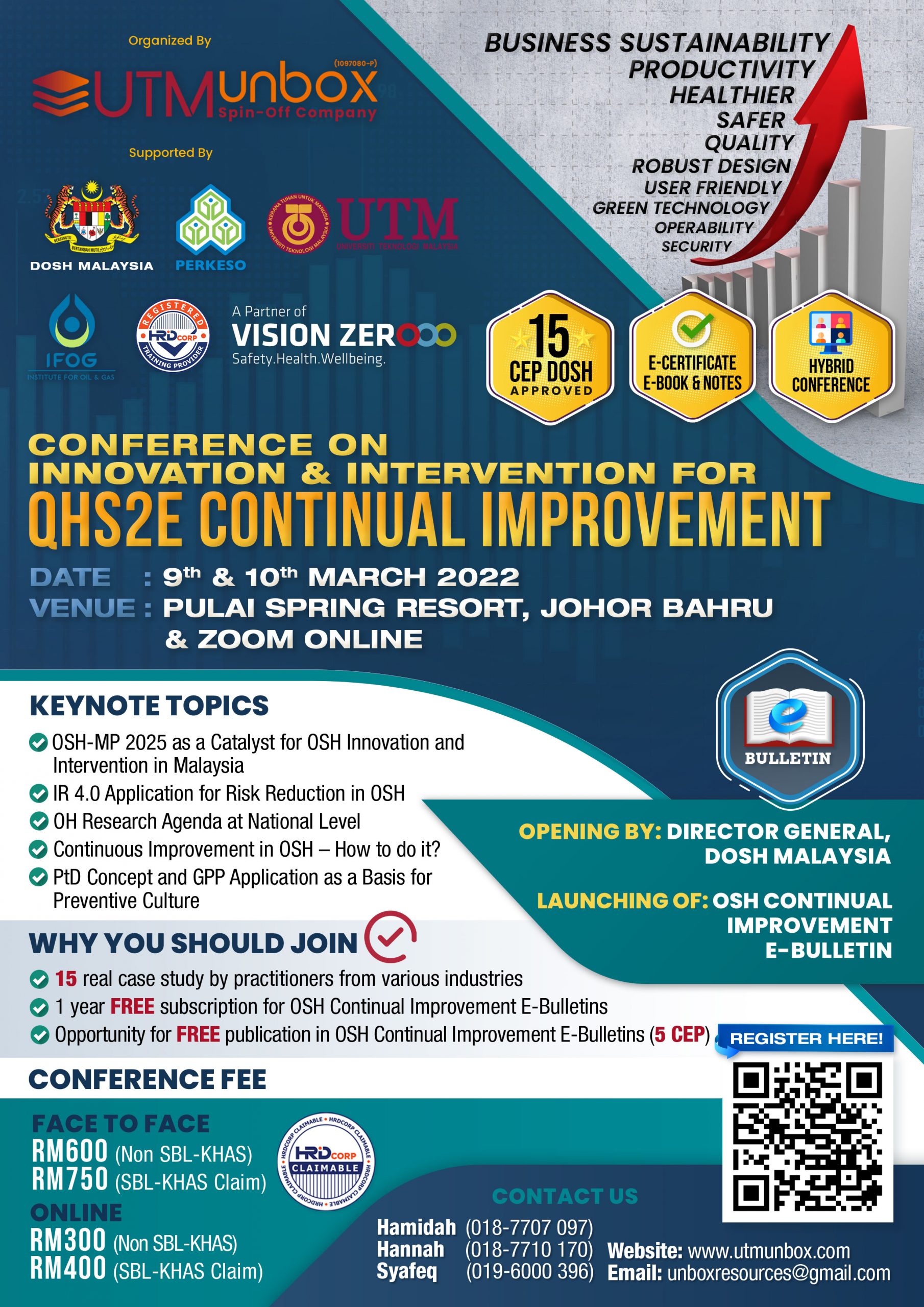 You are currently viewing CONFERENCE ON INNOVATION & INTERVENTION FOR QHS2E CONTINUAL IMPROVEMENT