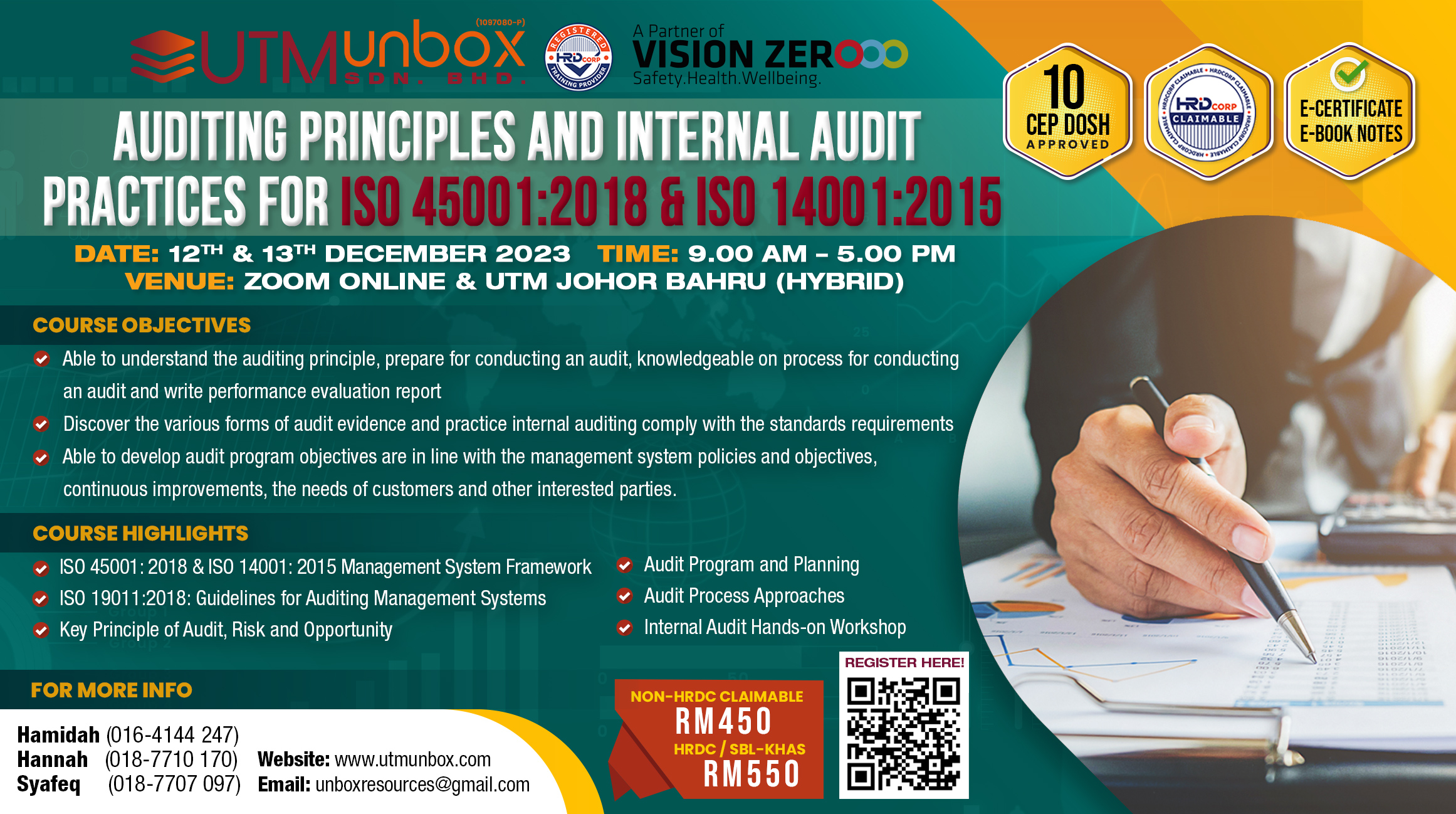 You are currently viewing AUDITING PRINCIPLES AND INTERNAL AUDIT  PRACTICES FOR ISO 45001:2018 & ISO 14001:2015
