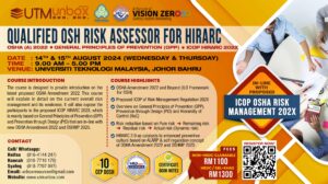 Read more about the article QUALIFIED OSH RISK ASSESSOR FOR HIRARC