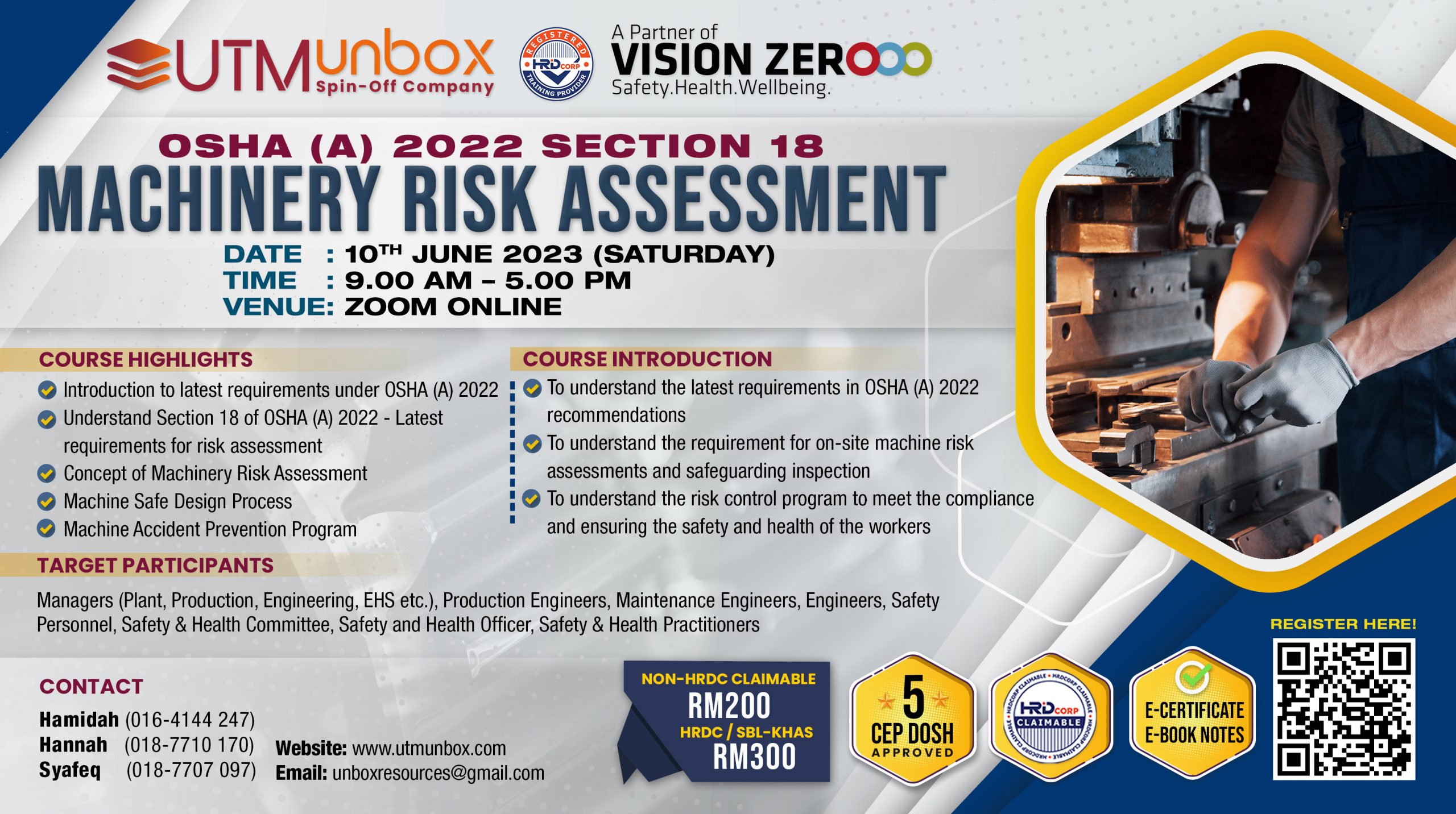 You are currently viewing OSHA (A) 2022 SECTION 18:  MACHINERY RISK ASSESSMENT