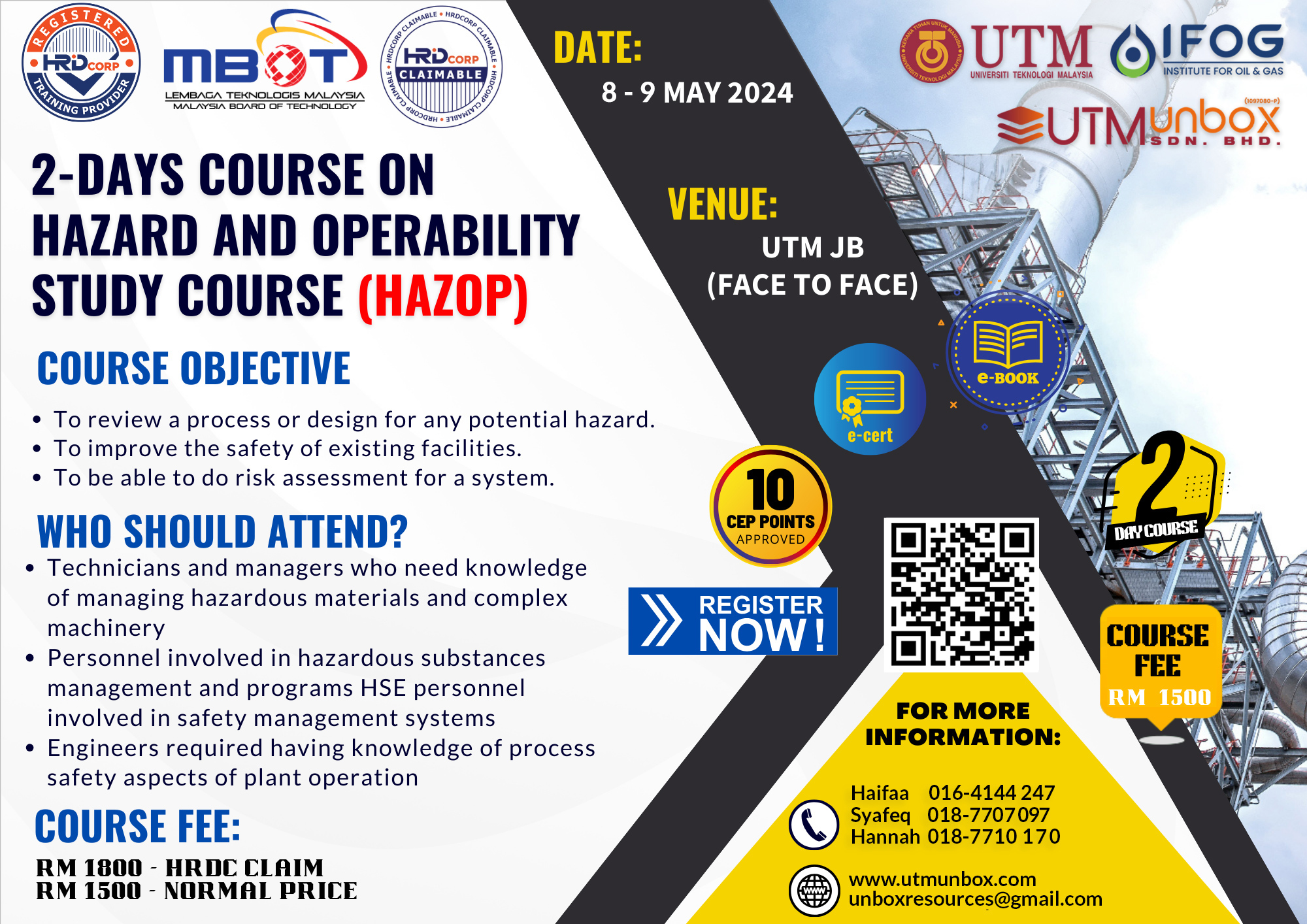 You are currently viewing HAZARD AND OPERABILITY STUDY COURSE (HAZOP)