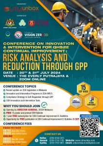 Read more about the article CONFERENCE ON INNOVATION & INTERVENTION FOR QHS2E CONTINUAL IMPROVEMENT: RISK ANALYSIS & REDUCTION THROUGH GPP